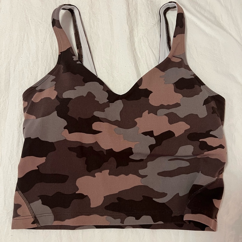 Brown Camouflage Align Tank Top